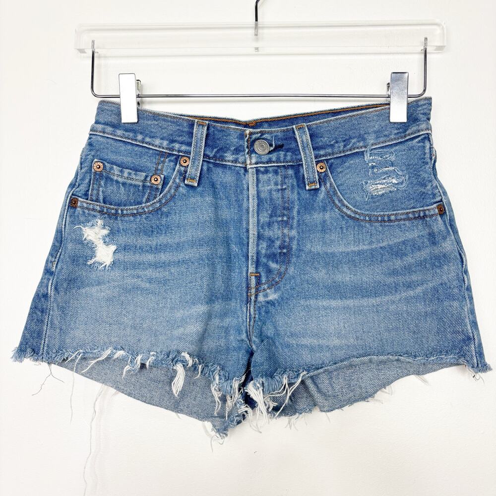 Levi's Women's 501 Blue Denim Jean Shorts W24